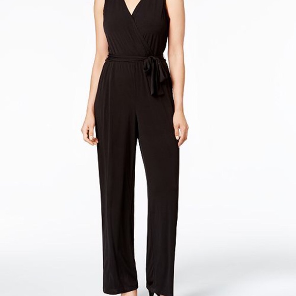 NY Collection Belted jumpsuit - Picture 1 of 5